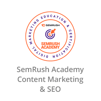 SemRush Academy Certificate in Content Marketing & SEO