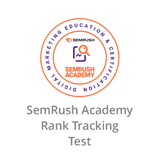 SemRush Academy Certificate in Rank Tracking Test
